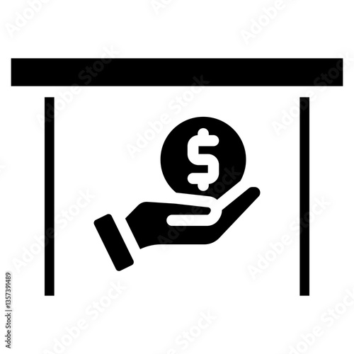 Minimalist Glyph Bribery and Corruption Icon