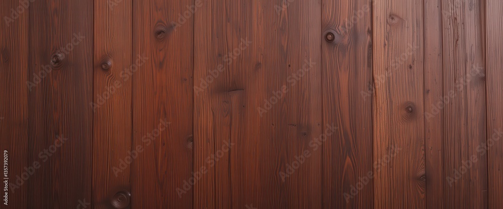 Naklejka premium Rich Reddish-Brown Cherry Wood Texture High-Resolution Background Image