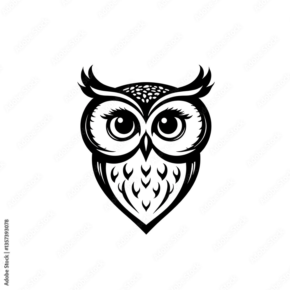 Fototapeta premium Minimalist Wolf Logo – Elegant Wild Animal Symbol for Branding