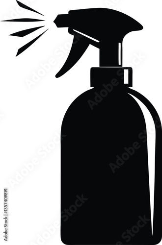 spray bottle silhouette vector,Clean spray bottle