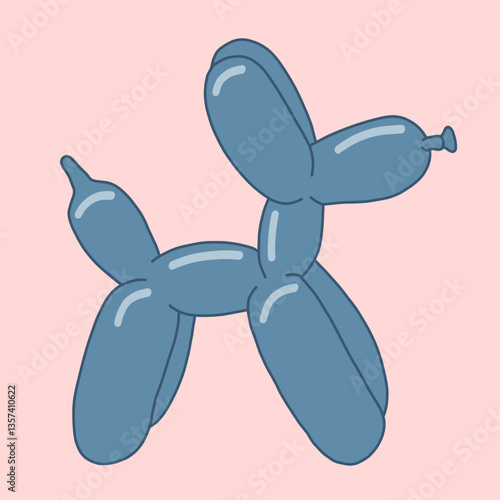 Playful Balloon Dog Illustration