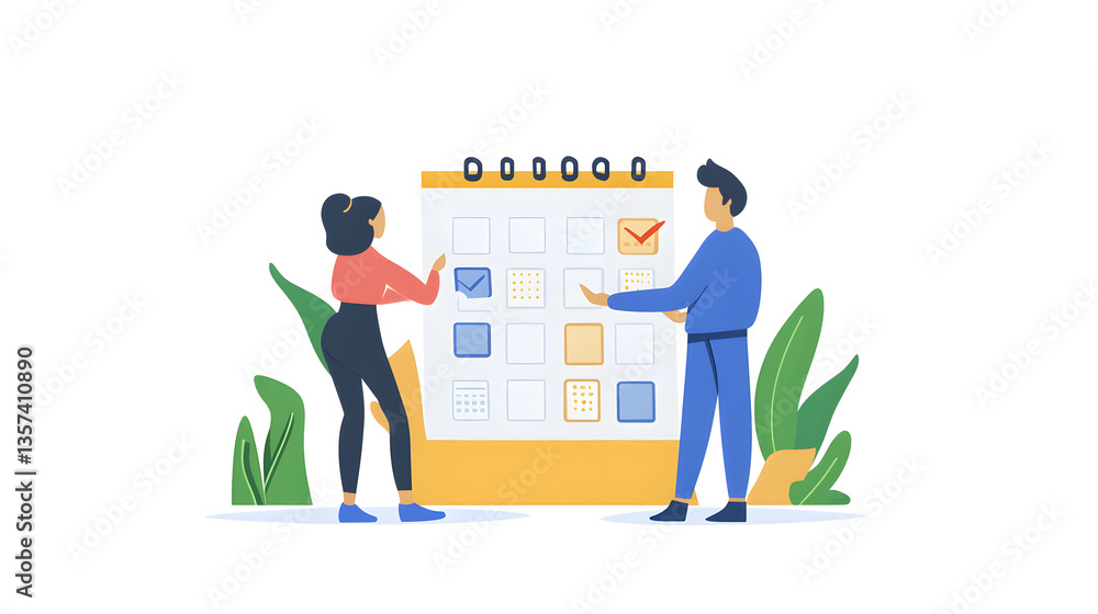 vector illustration of a business man,illustration of time management and work plan concept vector illustration of a business man,illustration of time management and work plan concept