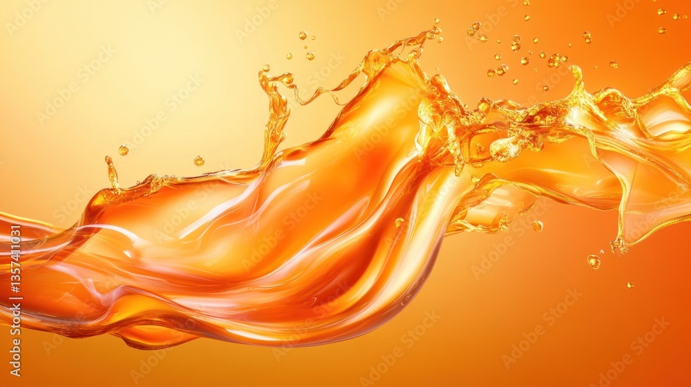 custom made wallpaper toronto digitalOrange Juice Splashing, Abstract Liquid Motion