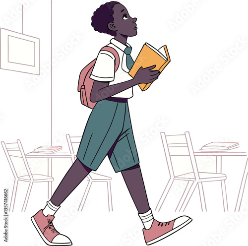 School Student Walking