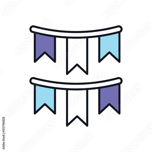 Party Flags Vector icon