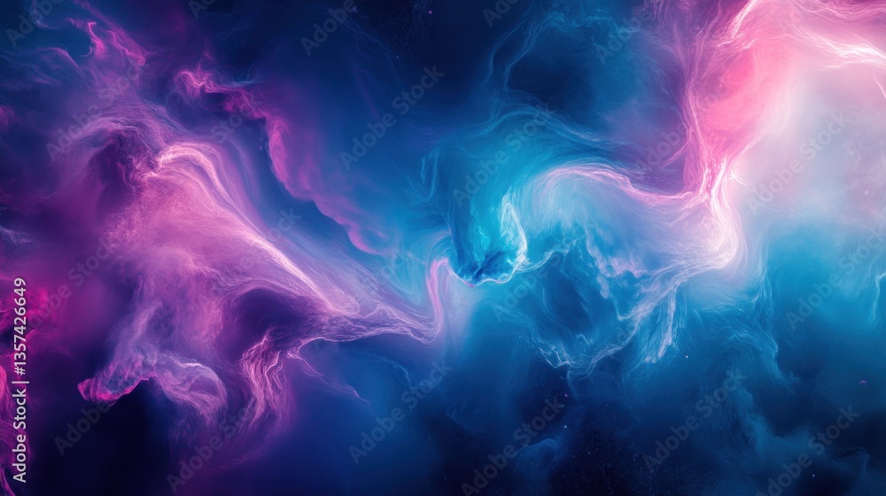 Ethereal galactic expanse blue and pink cosmic clouds abstract art photography with nebulous sky vibrant gradient Ethereal galactic expanse blue and pink cosmic clouds abstract art photography with nebulous sky vibrant gradient
