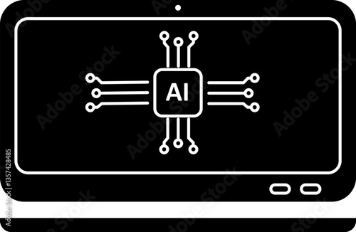 Artificial Intelligence glyph icon