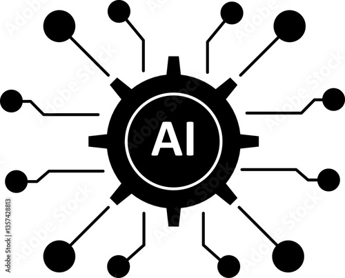 Artificial Intelligence glyph icon