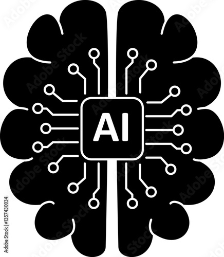 Artificial Intelligence glyph icon