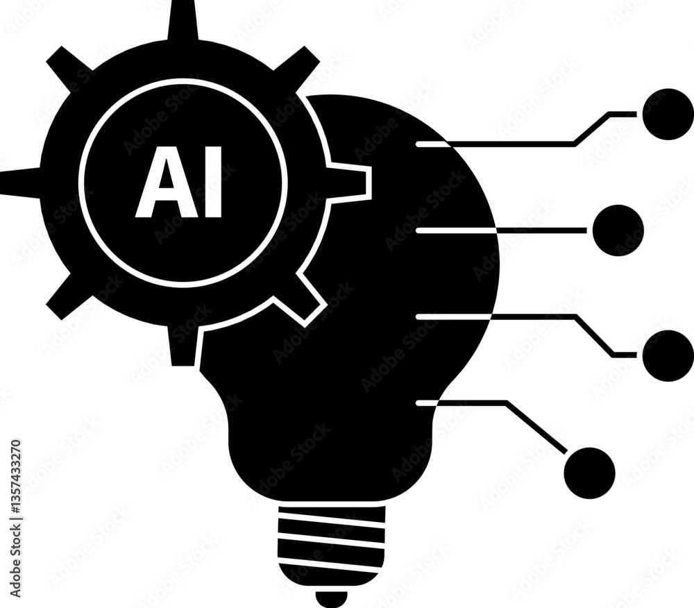 Artificial Intelligence glyph icon Artificial Intelligence glyph icon