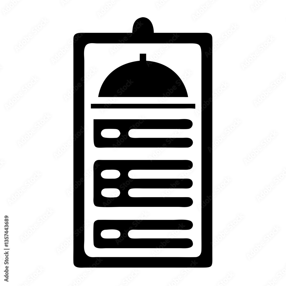 Obraz premium Menu icon representing UI/UX elements in digital design 