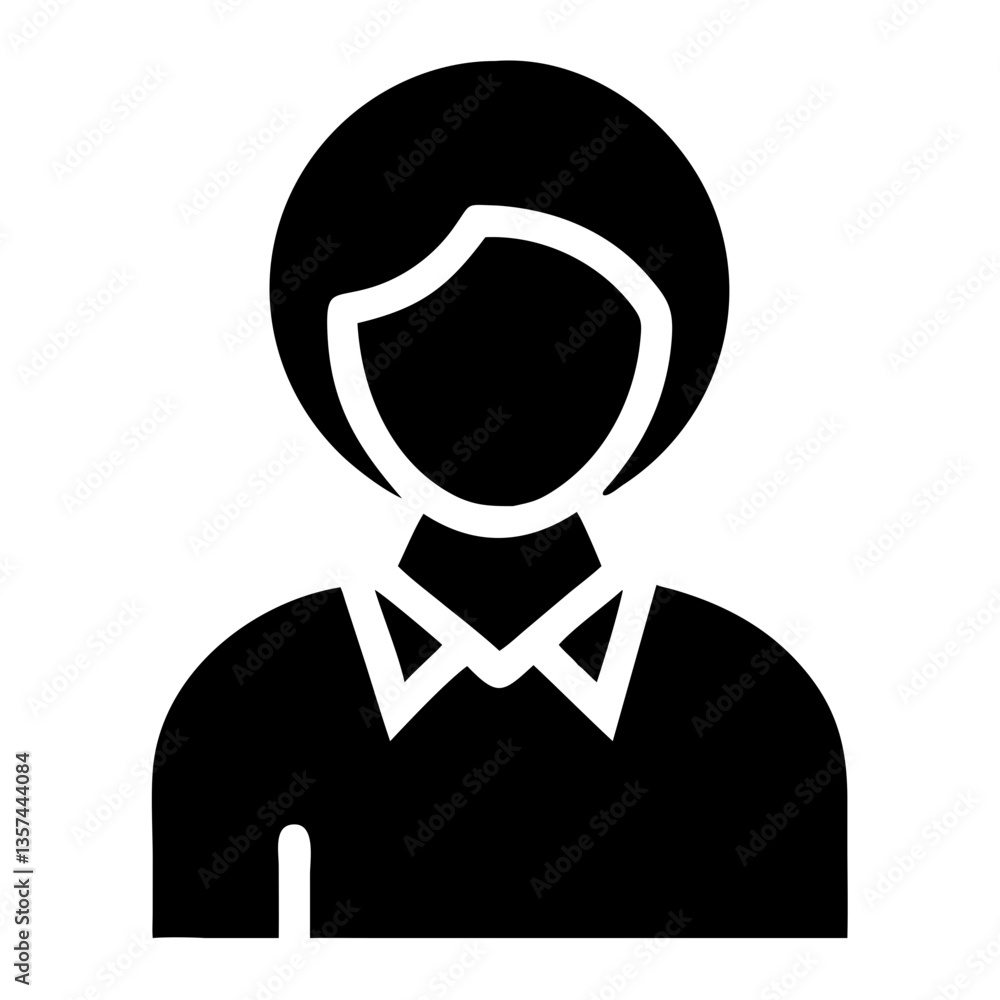 User icon representing a professional figure in a minimalist style User icon representing a professional figure in a minimalist style