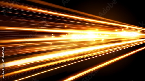 Wallpaper Mural Abstract gold light streaks on black background. Torontodigital.ca