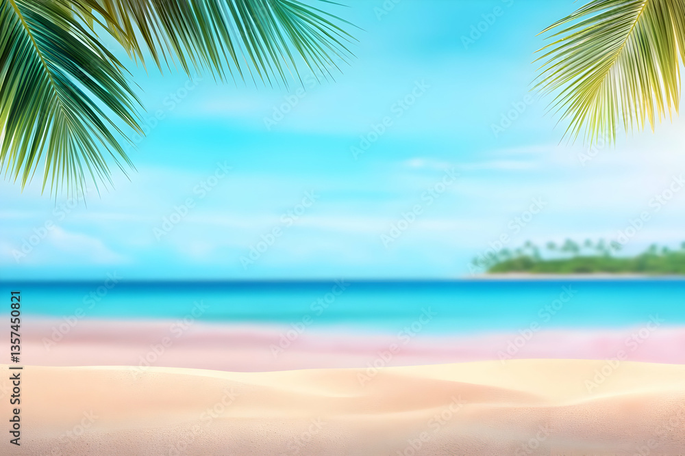 Relaxing tropical beach scene with soft sands and clear blue waters under a bright sky, perfect for vacation inspiration. Relaxing tropical beach scene with soft sands and clear blue waters under a bright sky, perfect for vacation inspiration.
