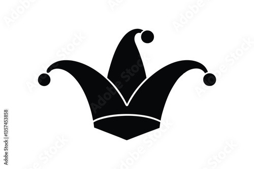 Silhouette art illustration of Jester hat.eps