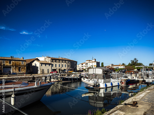 Street view of old village Beaucaire in France