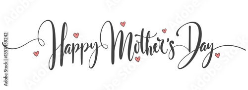 Happy Mothers Day lettering . Handmade calligraphy vector illustration. Mother's day card