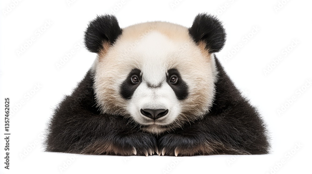a Panda Isolated on White Background a Panda Isolated on White Background