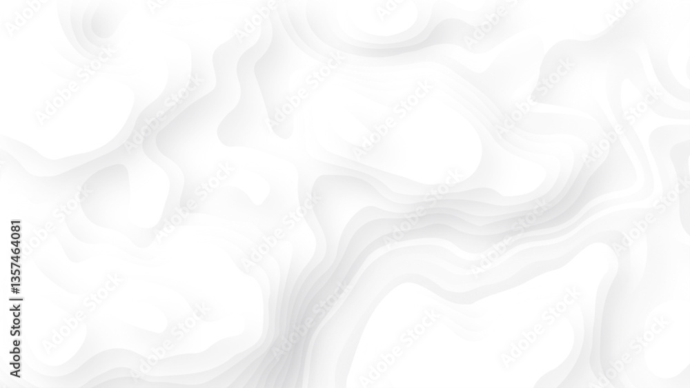 White wave paper curved reliefs abstract background. Realistic papercut decoration textured with wavy layers. White wave paper curved reliefs abstract background. Realistic papercut decoration textured with wavy layers.