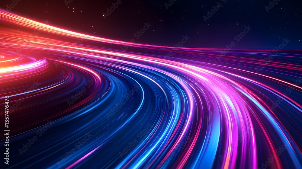 Digital Highway: Abstract representation of illuminated streaks, creating a sense of speed and energy. Digital Highway: Abstract representation of illuminated streaks, creating a sense of speed and energy.