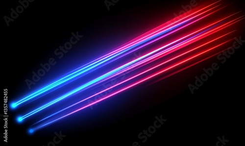 Futuristic abstract digital background with glowing neon light rays. Perfect for technology, data visualization, and modern design projects.