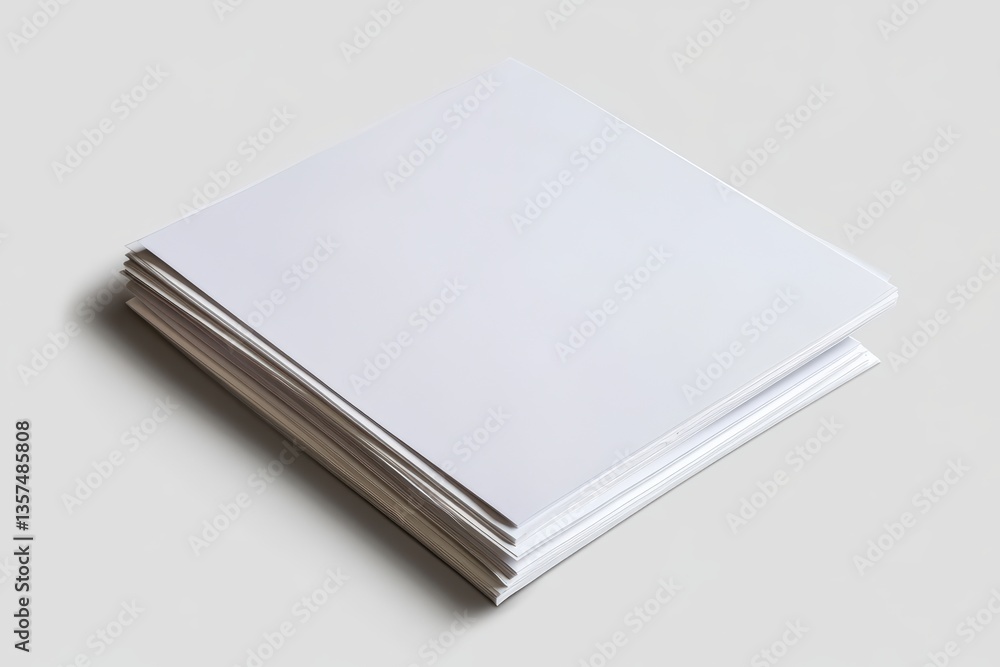 Stack of Blank White Papers Ready for Printing or Design Projects A Clean and Simple Mockup for Your Business Stack of Blank White Papers Ready for Printing or Design Projects A Clean and Simple Mockup for Your Business