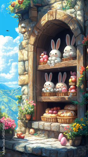 A Cozy Kitchen Scene Filled...