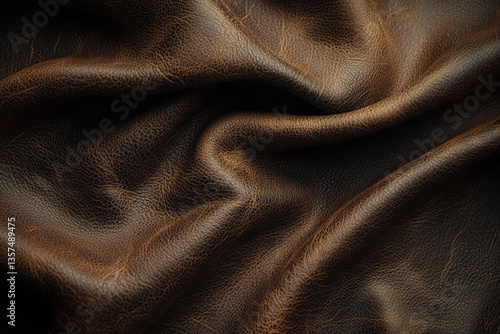 A rich leather background s...