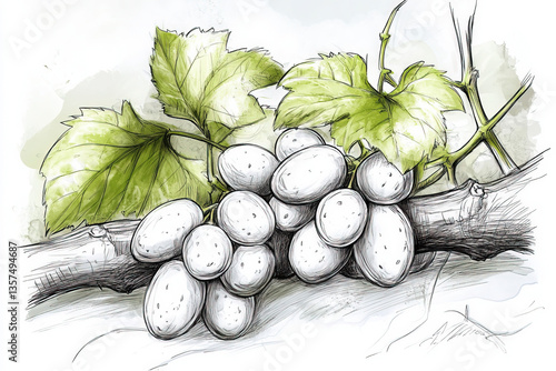 grapes sketch
