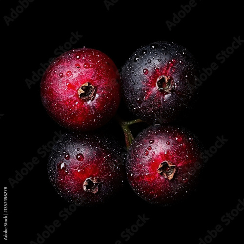 red grapes isolated