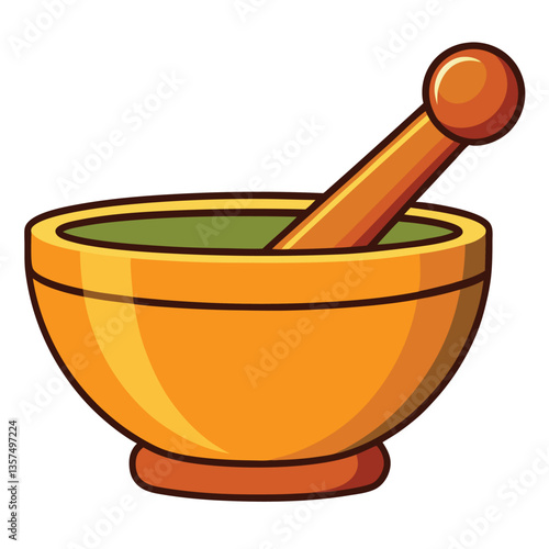 mortar and pestle isolated