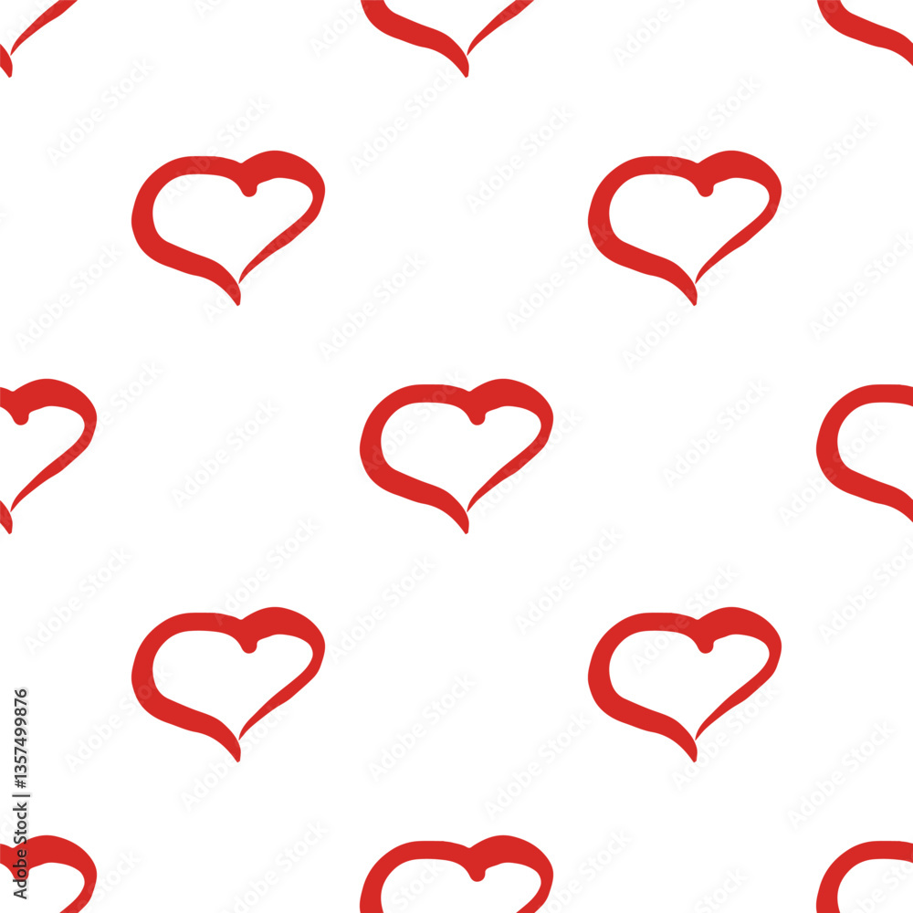 Seamless pattern with hand drawn heart doodle for decorative print, wrapping paper, greeting cards and fabric Seamless pattern with hand drawn heart doodle for decorative print, wrapping paper, greeting cards and fabric