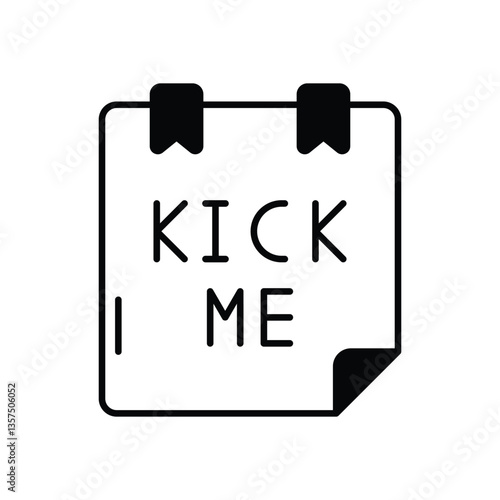 Kick Me Vector icon