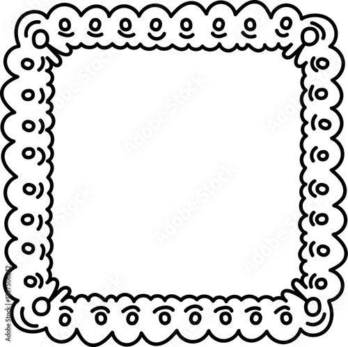 Playful Doodle Square Frame