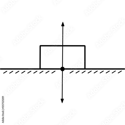 Normal force. Vector outline icon.