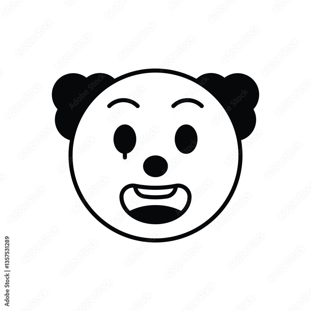 Comedian Face Vector icon Comedian Face Vector icon