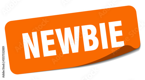 newbie sticker. newbie label
