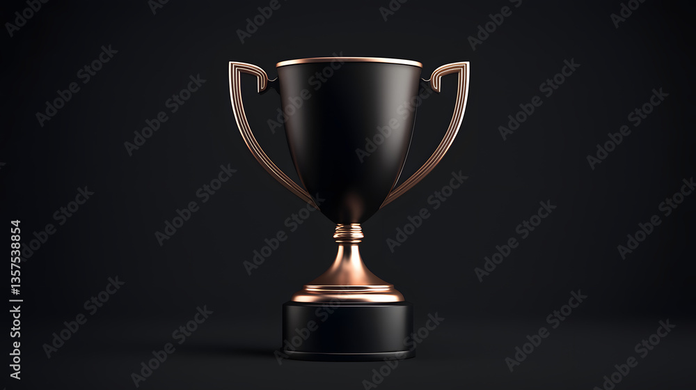 Elegant trophy in dark background Elegant trophy in dark background