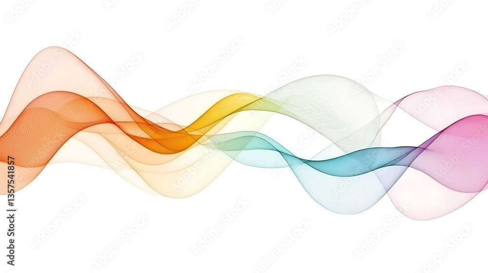 Obraz premium Rainbow Wave Abstract Background.