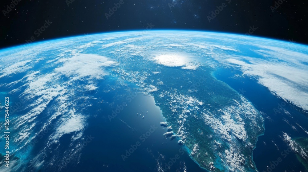 Obraz premium Exploring earth's beauty aerial view of the planet nature high altitude atmospheric perspective global wonder