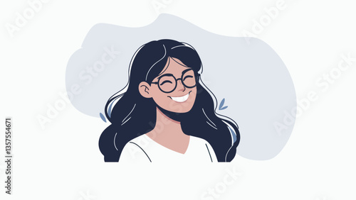 Chica morena ilustración diseño vector dibujo
