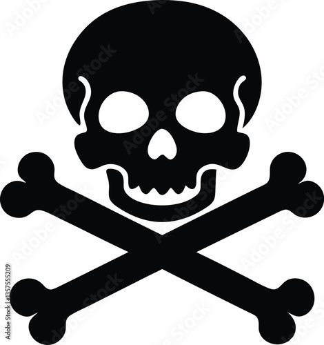 crossbones and skull death flat vector,crossbones clip art 