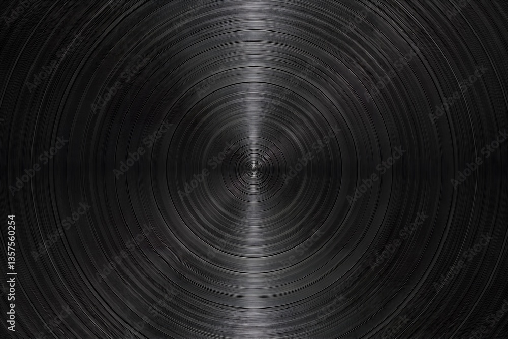 Fototapeta premium Abstract Metallic Spiral Texture Background with Shiny Reflection