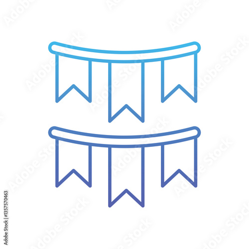Party Flags Vector icon