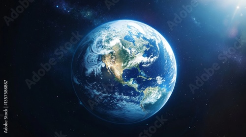 Planet earth in space.