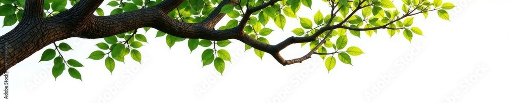 Twisted branches isolated on white background, tree, foliage, woody Twisted branches isolated on white background, tree, foliage, woody