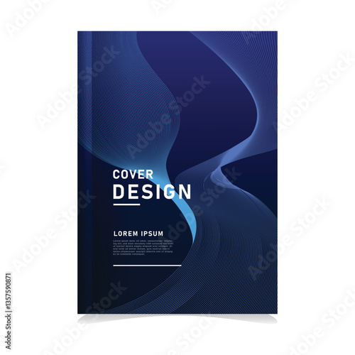 Modern blue abstract background for business cover design concept