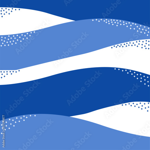 Las olas del mar con las pequeñas estrellas blancas y azules