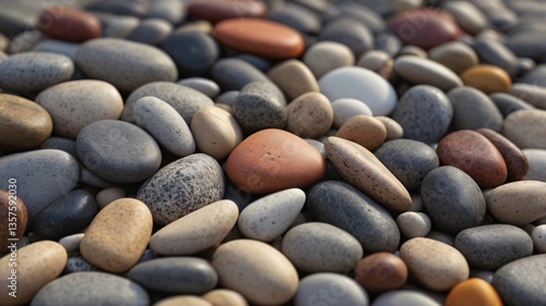Stone Pebbles, Black and white pebbles and stones on wooden table with natural textures, pebble stones on beach background