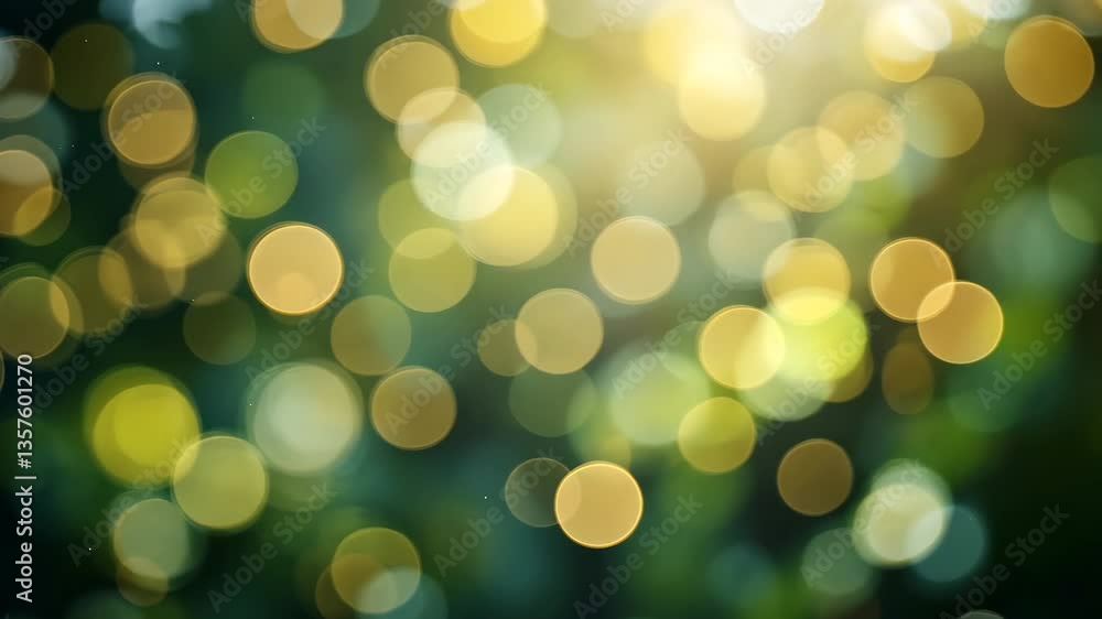 Abstract Bokeh Background with Blurred Golden Yellow and Green Lights for Festive Design Abstract Bokeh Background with Blurred Golden Yellow and Green Lights for Festive Design